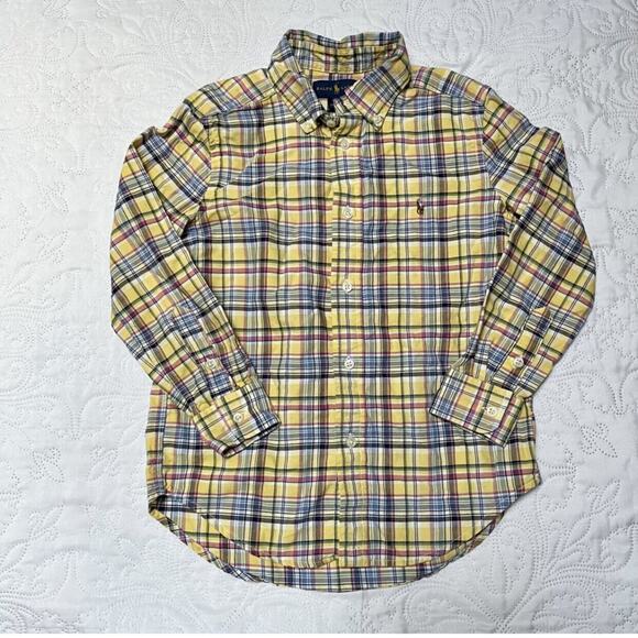 Ralph Lauren Plaid Button Up Shirt Size 6 - Picture 2 of 5